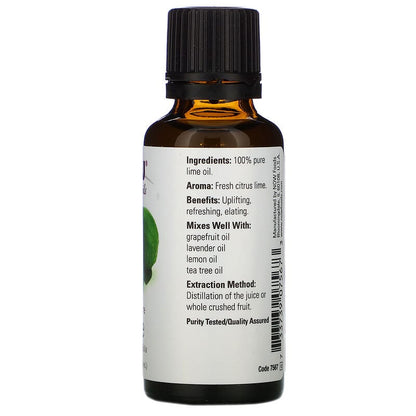 NOW Lime Essential Oil 30mL- PURE SOURCE-The Health Store- Default Title