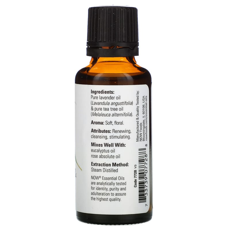 NOW Lavender & Tea Tree Essential Oil 30mL