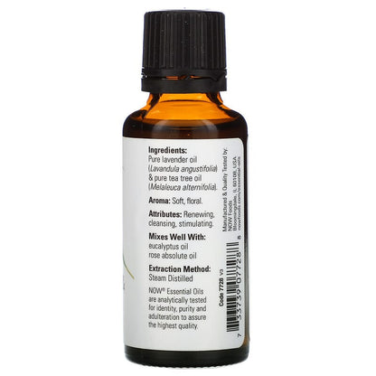 NOW Lavender & Tea Tree Essential Oil 30mL- PURE SOURCE-The Health Store- Default Title