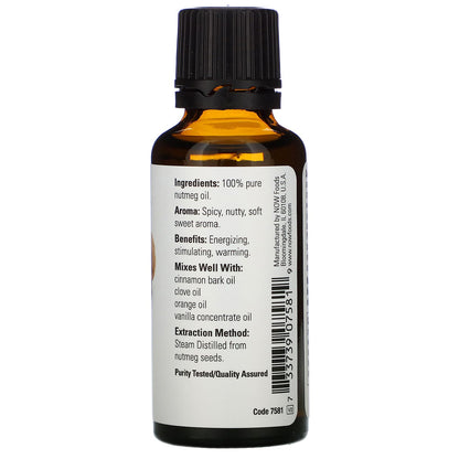 NOW Nutmeg Essential Oil 30mL- PURE SOURCE-The Health Store- Default Title