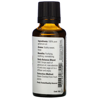 NOW Geranium Essential Oil 30mL- PURE SOURCE-The Health Store- Default Title