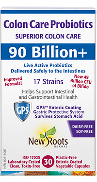 New Roots Colon Care Probiotics 90 Billion 30 V Caps