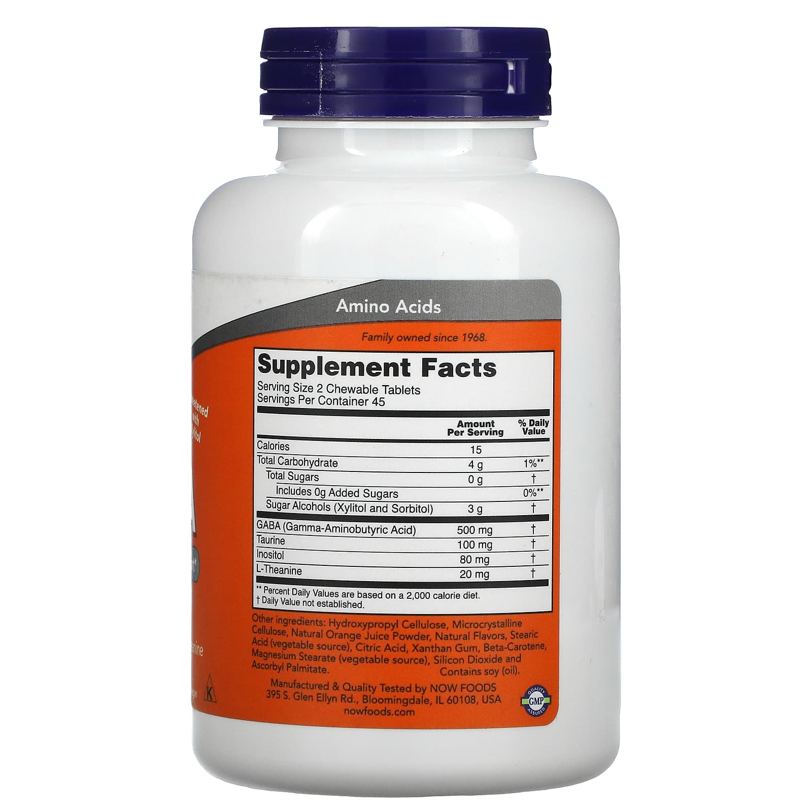 NOW Gaba Chewable 90 Tabs- PURE SOURCE-The Health Store- Default Title