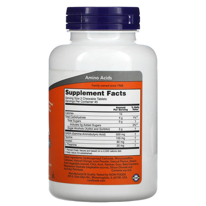 NOW Gaba Chewable 90 Tabs- PURE SOURCE-The Health Store- Default Title