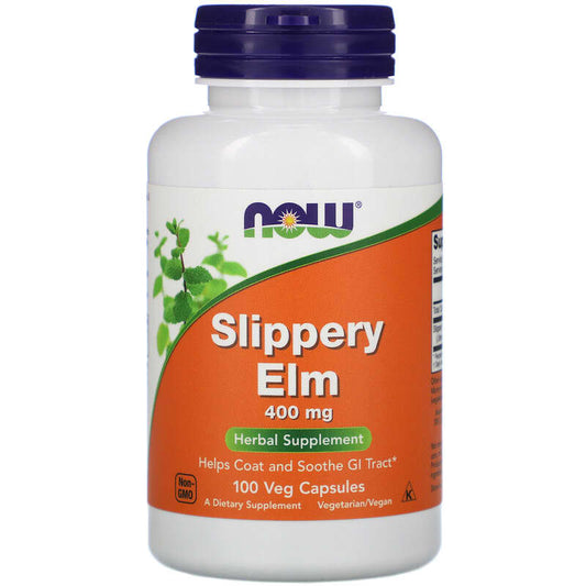 NOW Slippery Elm 100 V Caps- PURE SOURCE-The Health Store- Default Title