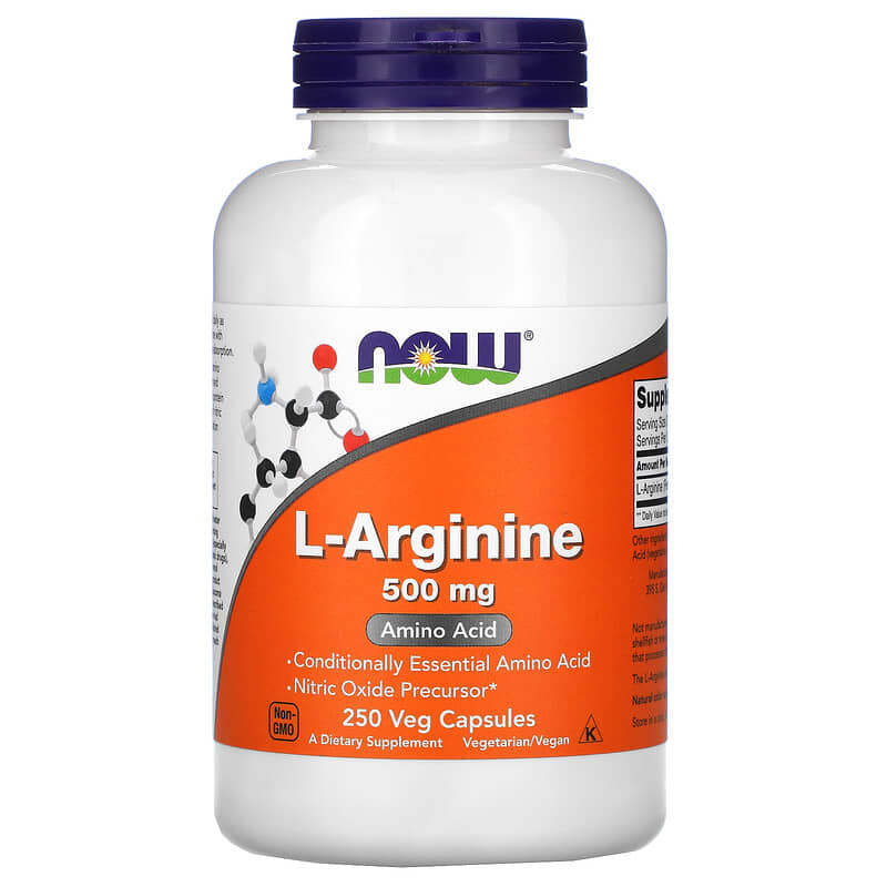 NOW L-Arginine 500mg 250 V Caps