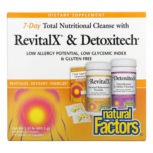 Natural Factors 7-Day Total Cleanse RevivalX & Detoxitech Kit