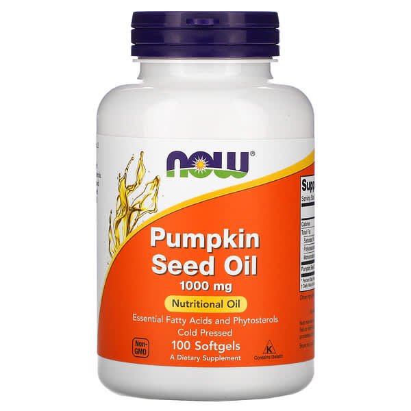 NOW Pumpkin Seed Oil 1000mg 100 Soft Gels