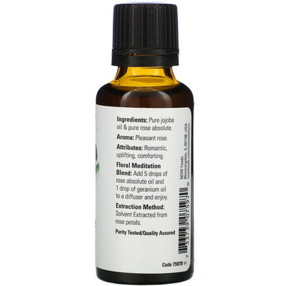 NOW Rose Absolute Essential Oil 30mL- PURE SOURCE-The Health Store- Default Title