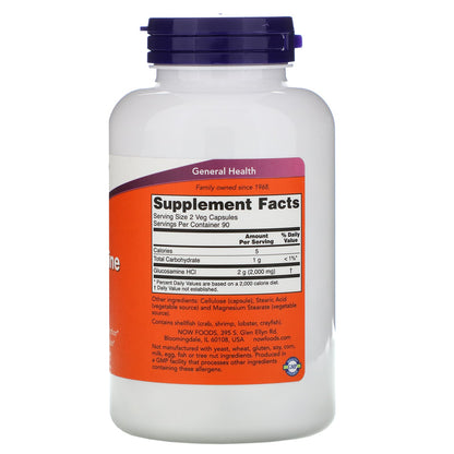 NOW Glucosamine 1000mg 180 V Caps- PURE SOURCE-The Health Store- Default Title