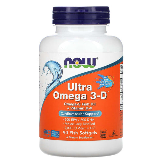 NOW Ultra Omega 3 90 Fish Soft Gels- PURE SOURCE-The Health Store- Default Title