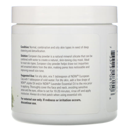 NOW European Clay Powder 170g- PURE SOURCE-The Health Store- Default Title