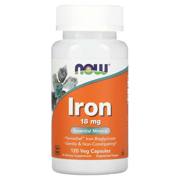 NOW Iron 18mg 120 V Caps- PURE SOURCE-The Health Store- Default Title