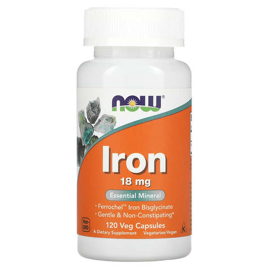 NOW Iron 18mg 120 V Caps- PURE SOURCE-The Health Store- Default Title