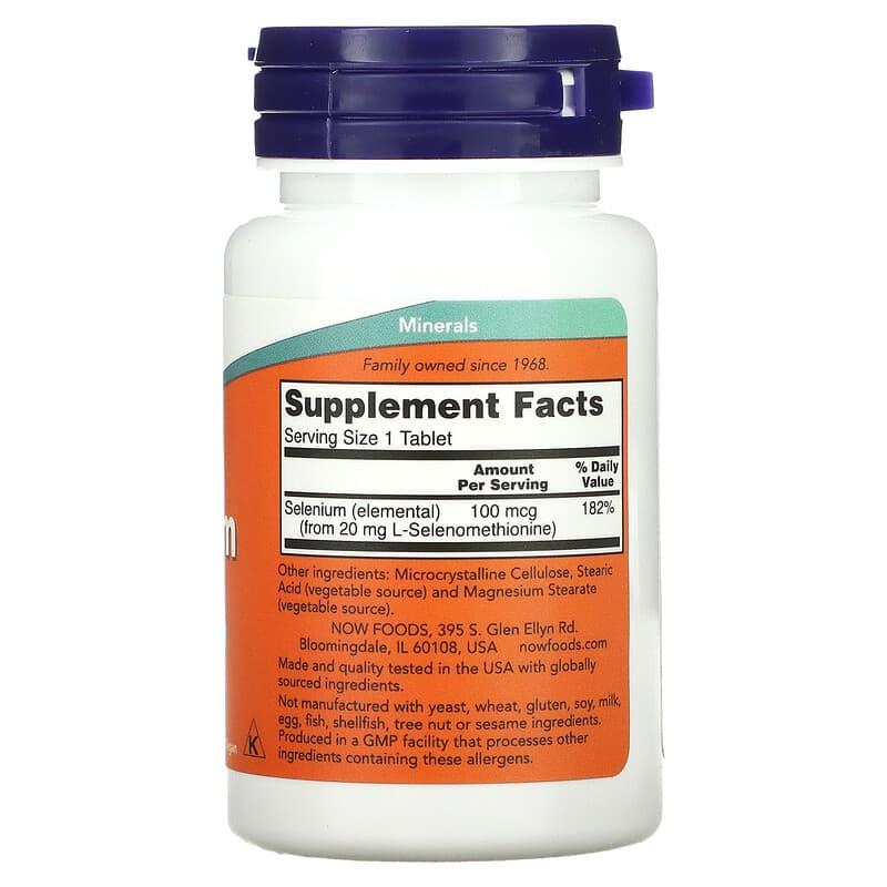 NOW Selenium 100mcg 100 Tabs- PURE SOURCE-The Health Store- Default Title