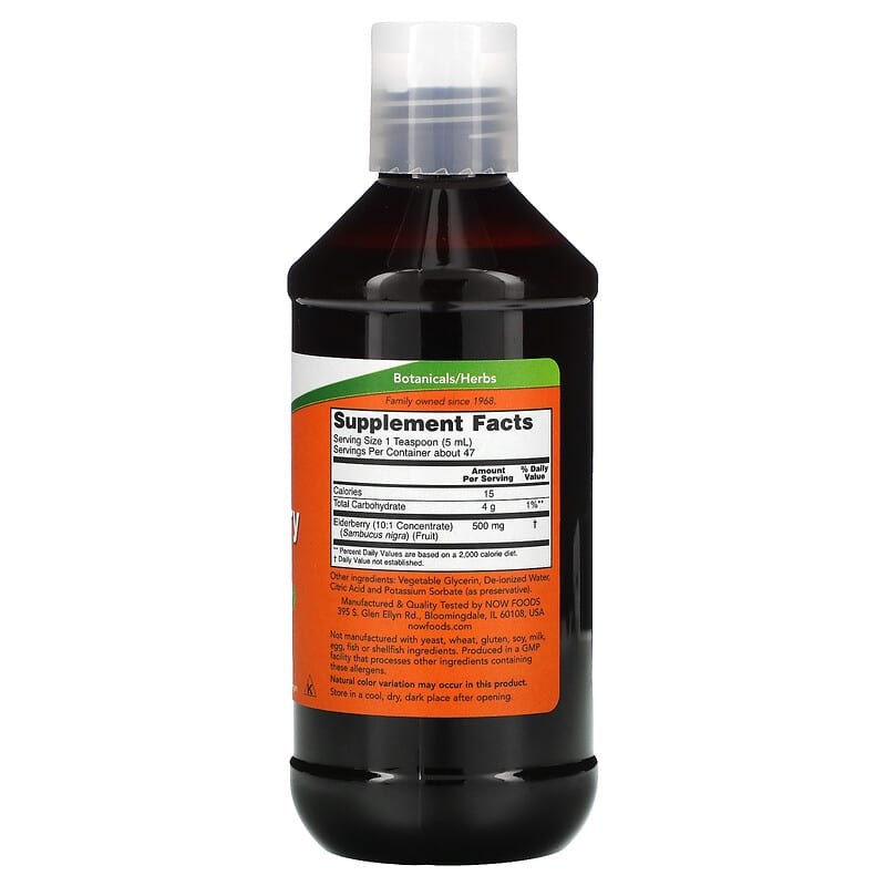 NOW Elderberry 10:1 Concentrate 237mL- PURE SOURCE-The Health Store- Default Title