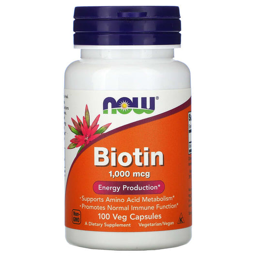 NOW Biotin 1000mcg 100 V Caps- PURE SOURCE-The Health Store- Default Title