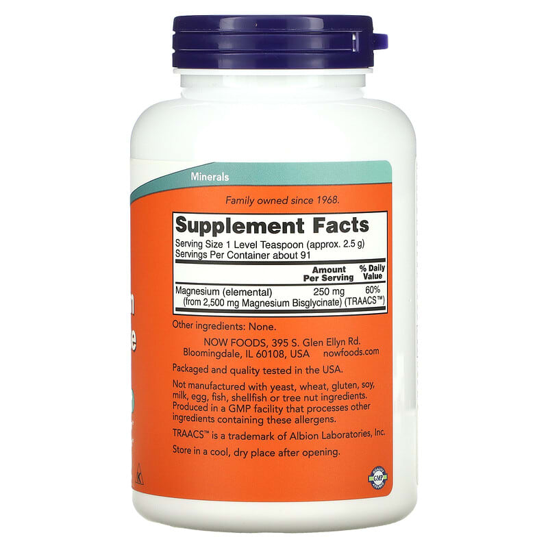 NOW Magnesium Bisglycinate Powder 227g- PURE SOURCE-The Health Store- Default Title