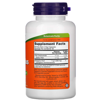 NOW Astragalus Immune Support 100 V Caps- PURE SOURCE-The Health Store- Default Title
