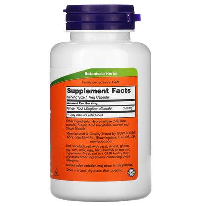 NOW Ginger Root 100 V Caps- PURE SOURCE-The Health Store- Default Title
