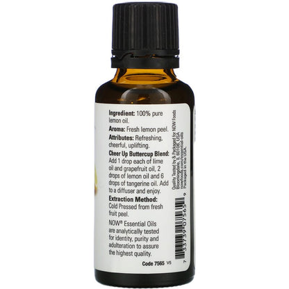 NOW Lemon Essential Oil 30mL- PURE SOURCE-The Health Store- Default Title