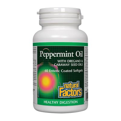 Natural Factors Peppermint Oil 60 Soft Gels