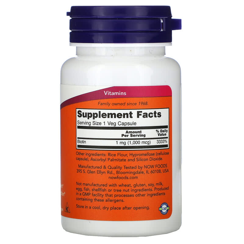 NOW Biotin 1000mcg 100 V Caps- PURE SOURCE-The Health Store- Default Title