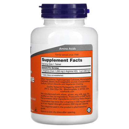 NOW L-Arginine 1000mg 120 Tabs- PURE SOURCE-The Health Store- Default Title
