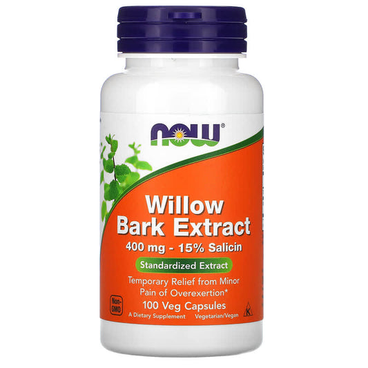 NOW White Willow Bark 400mg 100 Caps- PURE SOURCE-The Health Store- Default Title