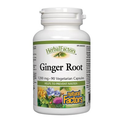 Natural Factors Ginger Root 90 V Caps