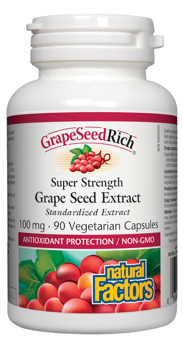 Natural Factors GrapeSeedRich Grape Seed Extract 90 Soft Gels