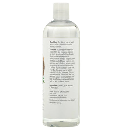 NOW Liquid Coconut Oil Pure Fractionated 473mL- PURE SOURCE-The Health Store- Default Title