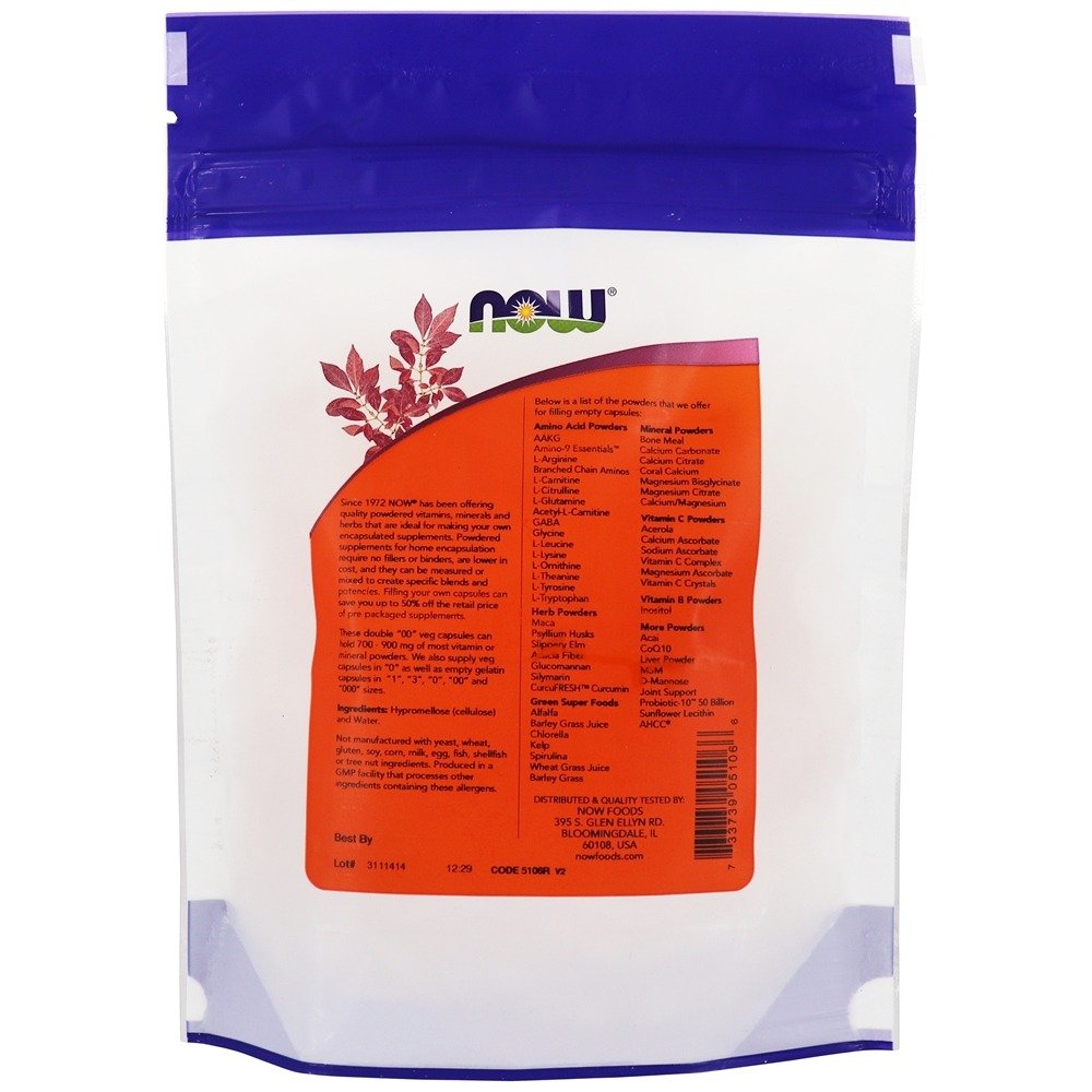 NOW '00' Non-Gelatin 250 V Caps- PURE SOURCE-The Health Store- Default Title