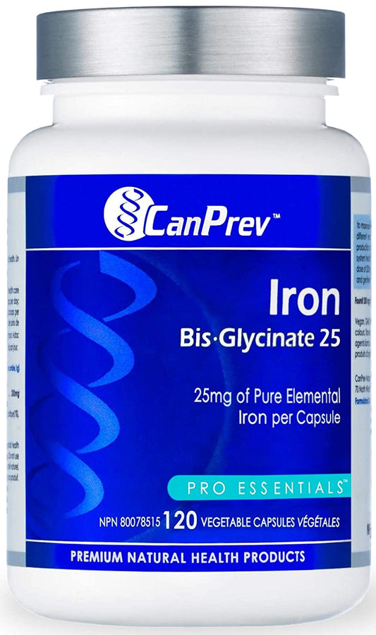 CanPrev Iron Bis-Glycinate 25mg 120 V Caps