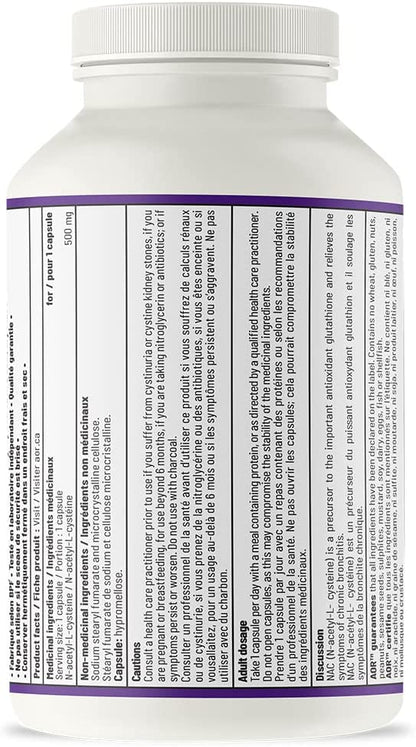AOR N-A-C N-Acetyl-L-Cysteine 240 Caps- AOR-The Health Store- Default Title