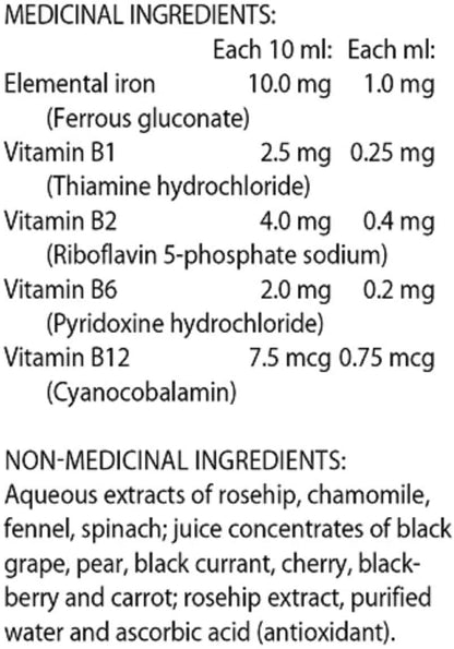 Salus Floravit Yeast & Gluten Free Liquid Iron Formula 250mL