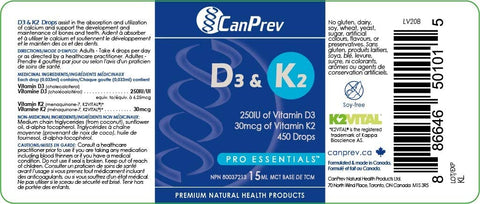 CanPrev D3&K2 Drops 15mL- CANPREV-The Health Store- Default Title
