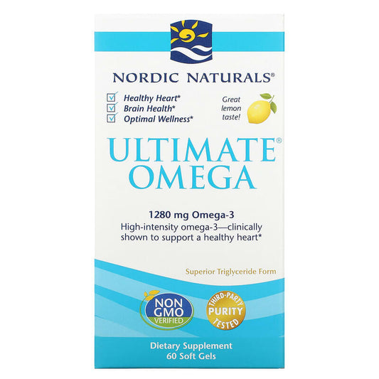 NORDIC Ultimate Omega 1280mg Lemon 60 Soft Gels- ECOTREND ECOLOGICS-The Health Store- Default Title