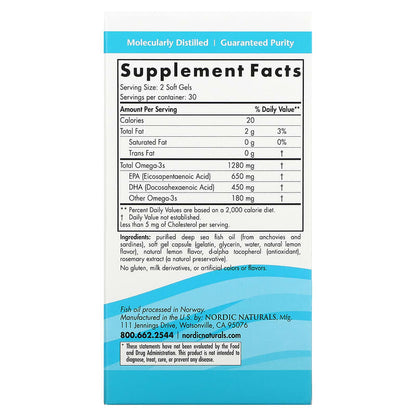 NORDIC Ultimate Omega 1280mg Lemon 60 Soft Gels- ECOTREND ECOLOGICS-The Health Store- Default Title