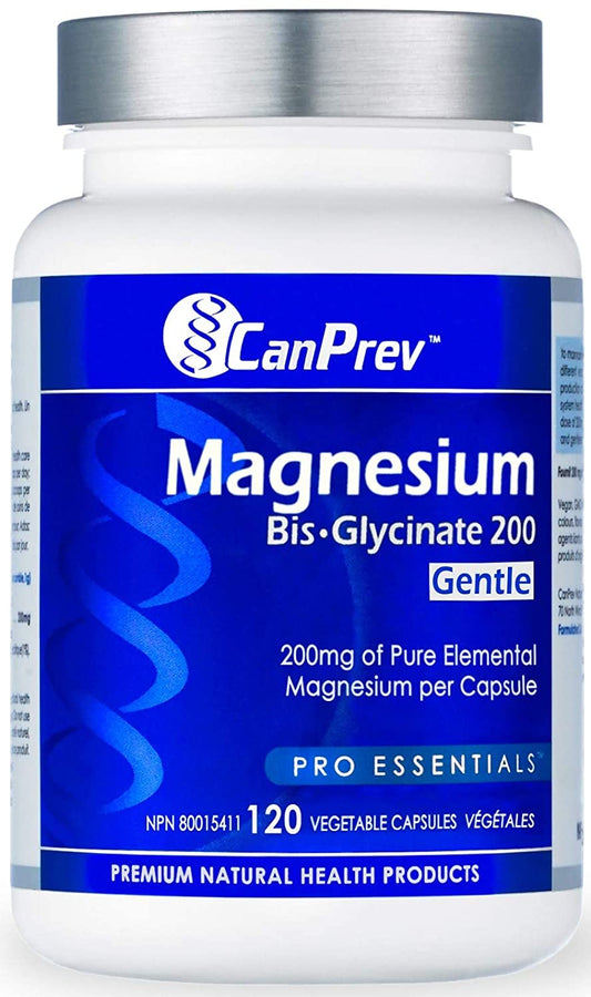 CanPrev Magnesium Bis-Glycinate 200mg Gentle 120 V Caps