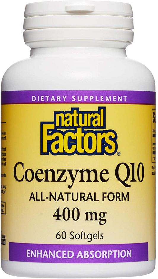 Natural Factors Coenzyme Q10 400mg 60 Soft Gels