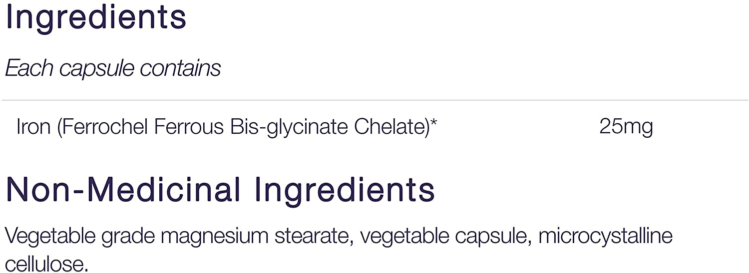 CanPrev Iron Bis-Glycinate 25mg 120 V Caps- CANPREV-The Health Store- Default Title