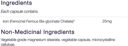 CanPrev Iron Bis-Glycinate 25mg 120 V Caps- CANPREV-The Health Store- Default Title