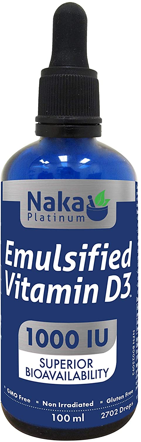 Naka Emulsified D3 1000iu Bioavailability 100mL