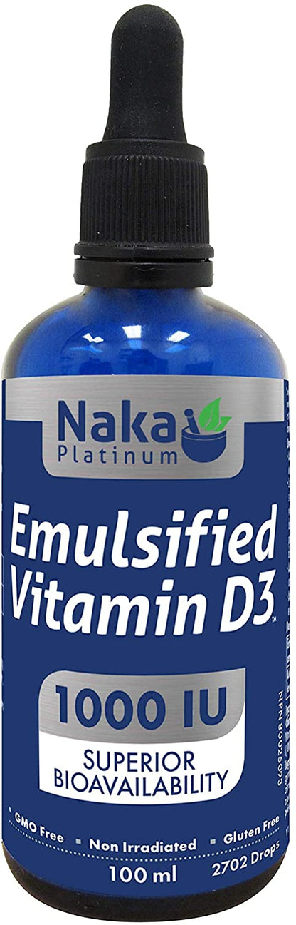 Naka Emulsified D3 1000iu Bioavailability 100mL