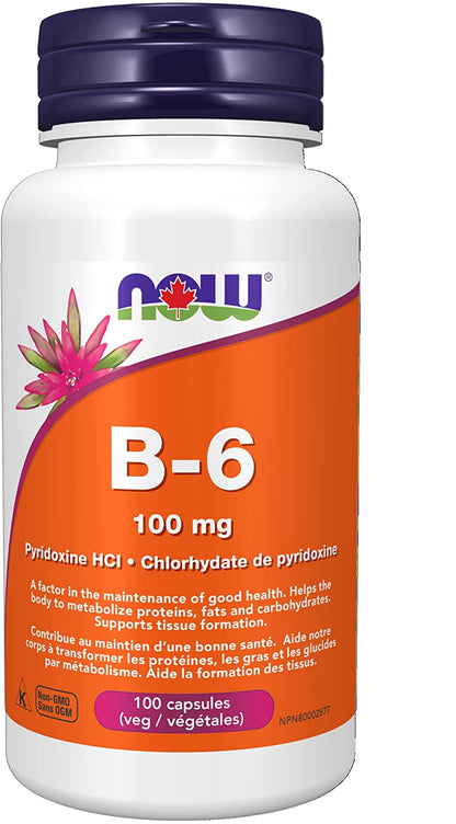 NOW B-6 100mg V 100 Caps- PURE SOURCE-The Health Store- Default Title
