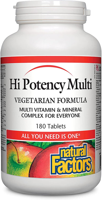 Natural Factors Hi Potency Multi Vitamin 180 Tabs
