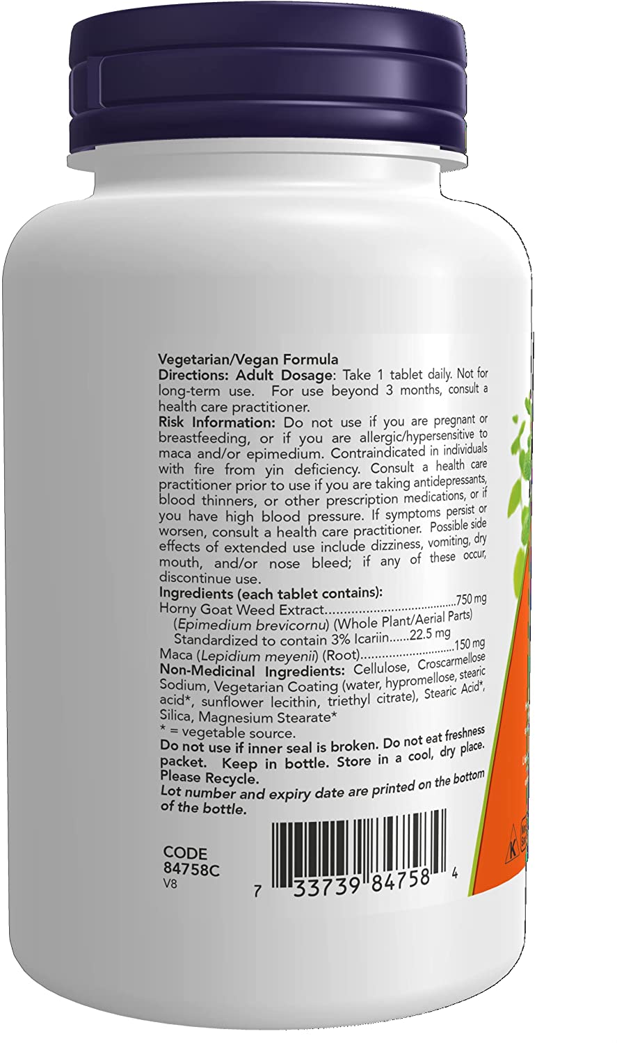 NOW Horny Goat Weed 90 Tabs- PURE SOURCE-The Health Store- Default Title