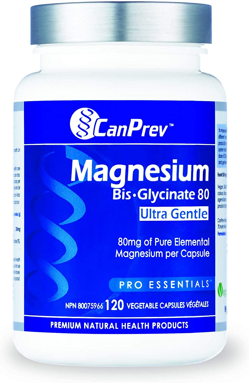 CanPrev Magnesium Bis-Glycinate 80 Ultra Gentle 120 V Caps- CANPREV-The Health Store- Default Title