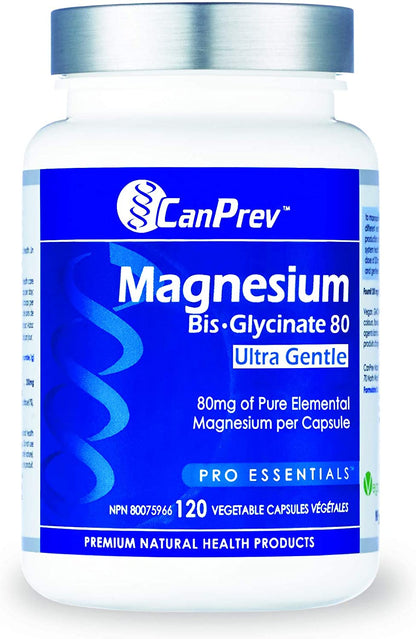 CanPrev Magnesium Bis-Glycinate 80 Ultra Gentle 120 V Caps- CANPREV-The Health Store- Default Title